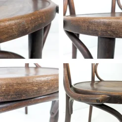Pamono Vintage Bentwood Chair with Armrests, Mazowia Noworadomsk><noscript><img width=