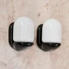 Hot Pamono Vintage Black Ceramic Wall Lamps, 1980s, Set of 2