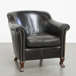 Online Pamono Vintage Black Cowhide Armchair
