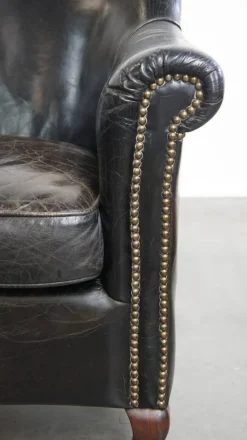 Online Pamono Vintage Black Cowhide Armchair