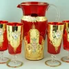 Best Pamono Vintage Blown Murano Glass Service from Manifattura Di Murano, 1950s, Set of 7