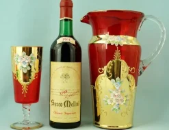 Best Pamono Vintage Blown Murano Glass Service from Manifattura Di Murano, 1950s, Set of 7