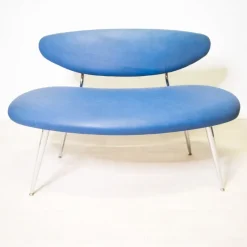 Pamono Vintage Blue Bench, 1960s><noscript><img width=