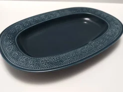 Discount Pamono Vintage Blue Earthenware Margherita Tray by Antonia Campi for Laveno, 1965