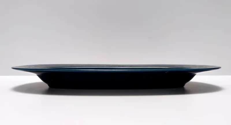 Discount Pamono Vintage Blue Earthenware Margherita Tray by Antonia Campi for Laveno, 1965