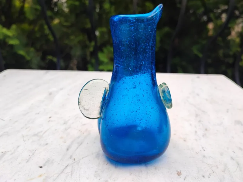 Pamono Vintage Blue Glass Vase, 1960s