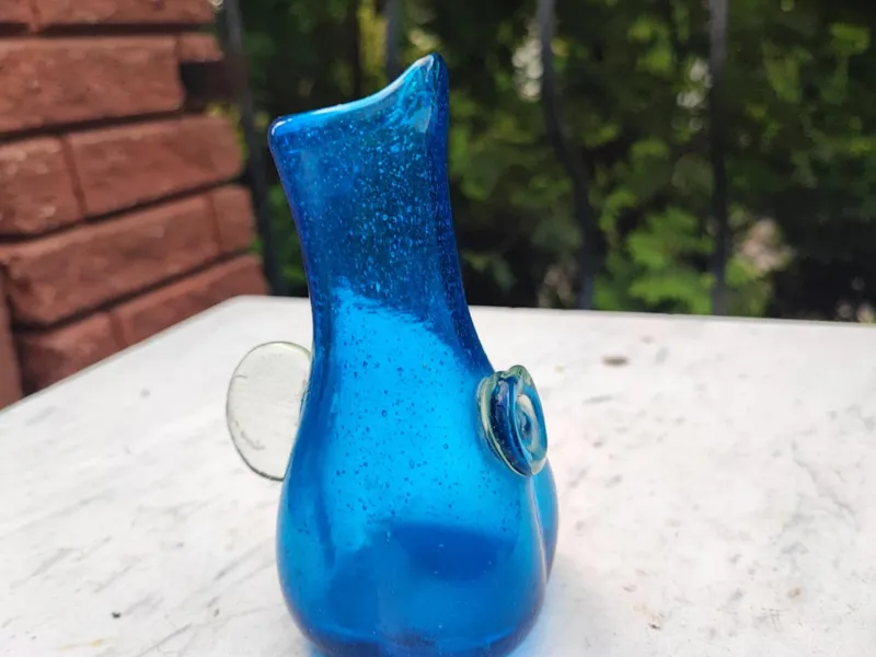 Pamono Vintage Blue Glass Vase, 1960s