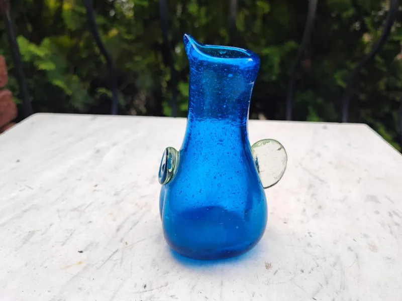 Pamono Vintage Blue Glass Vase, 1960s