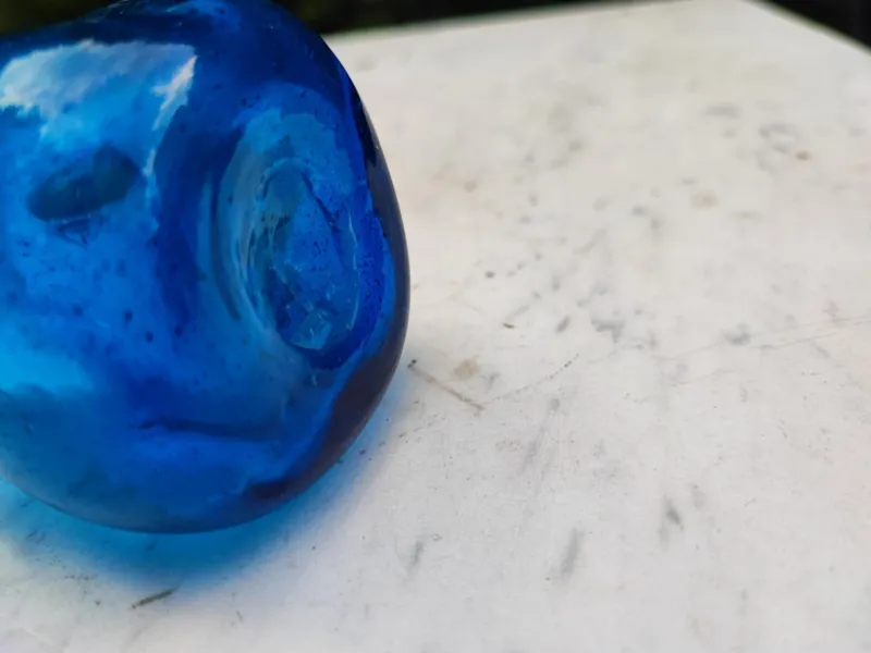 Pamono Vintage Blue Glass Vase, 1960s