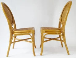 Pamono Vintage Bohemian Rattan & Wicker Peacock Seat, Set of 2><noscript><img width=