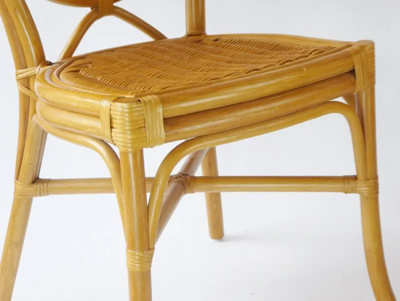 Pamono Vintage Bohemian Rattan & Wicker Peacock Seat, Set of 2> Garden Seating