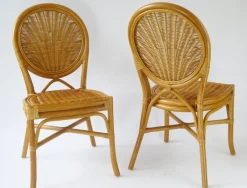 Pamono Vintage Bohemian Rattan & Wicker Peacock Seat, Set of 2><noscript><img width=
