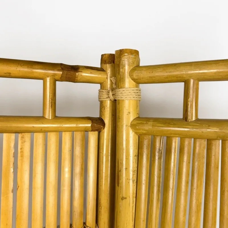 Best Pamono Vintage Bohemian Rattan and Bamboo 3-Panel Room Divider, 1960s