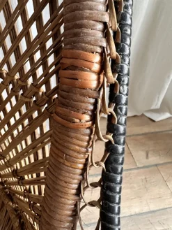 Pamono Vintage Bohemian Wicker Rattan Chaise Lounge, 1970s><noscript><img width=