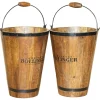 Best Pamono Vintage Bollinger Champagne Coolers or Log Wood Buckets, Set of 2