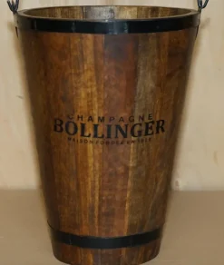 Best Pamono Vintage Bollinger Champagne Coolers or Log Wood Buckets, Set of 2