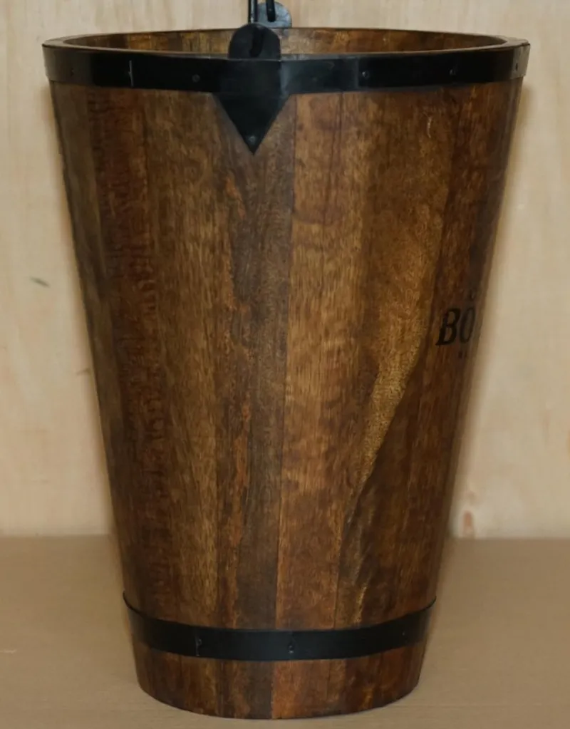 Best Pamono Vintage Bollinger Champagne Coolers or Log Wood Buckets, Set of 2