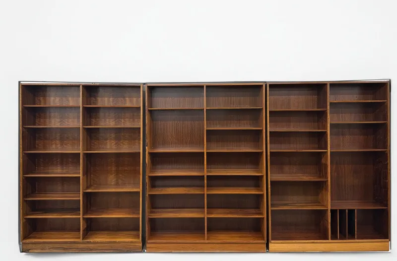 Pamono Vintage Bookcases in Rosewood by Hundevad & Co from Hundevad & Co., Set of 3> Shelves & Wall Units