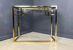 Pamono Vintage Brass and Chrome Console, 1970s