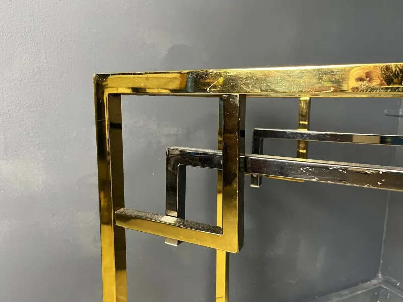 Pamono Vintage Brass and Chrome Console, 1970s