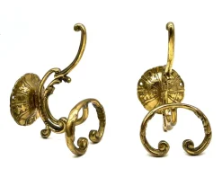 Pamono Vintage Brass Coat Hooks, Set of 2> Racks, Hooks & Valets