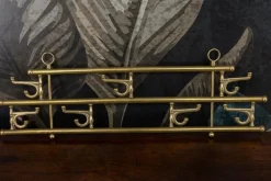 Pamono Vintage Brass Coat Rack with Seven Swiveling Hooks, 1960s> Racks, Hooks & Valets