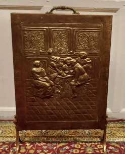 Pamono Vintage Brass Fire Screen, 1930><noscript><img width=