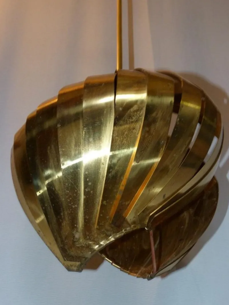 Best Pamono Vintage Brass Hanging Lamp attributed to Louis Weisdorf for Lyfa, 1960s