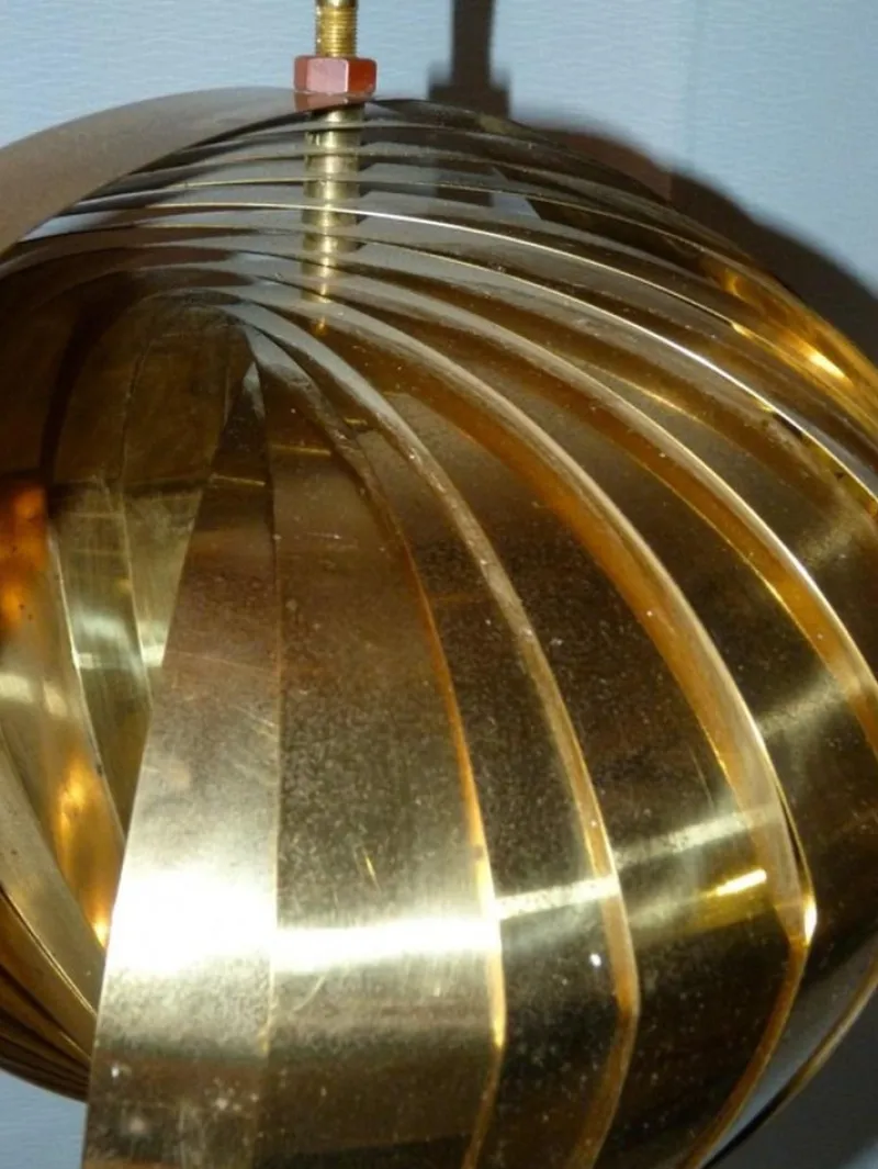 Best Pamono Vintage Brass Hanging Lamp attributed to Louis Weisdorf for Lyfa, 1960s