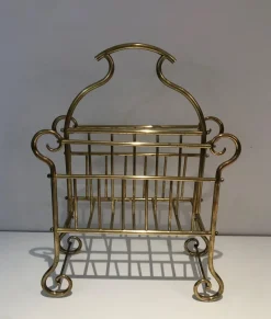 Hot Pamono Vintage Brass Magazine Holder