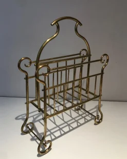 Hot Pamono Vintage Brass Magazine Holder