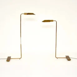 Pamono Vintage Brass Reading Lamps from Cedric Hartman, 1970s, Set of 2><noscript><img width=