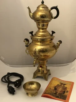 Pamono Vintage Brass Samovar Tea Maker, 1960s> Coffee & Tea Service