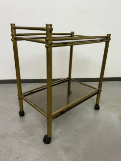 New Pamono Vintage Brass Serving Trolley, 1970s