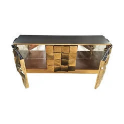 Hot Pamono Vintage Brass Sideboard, 1980s