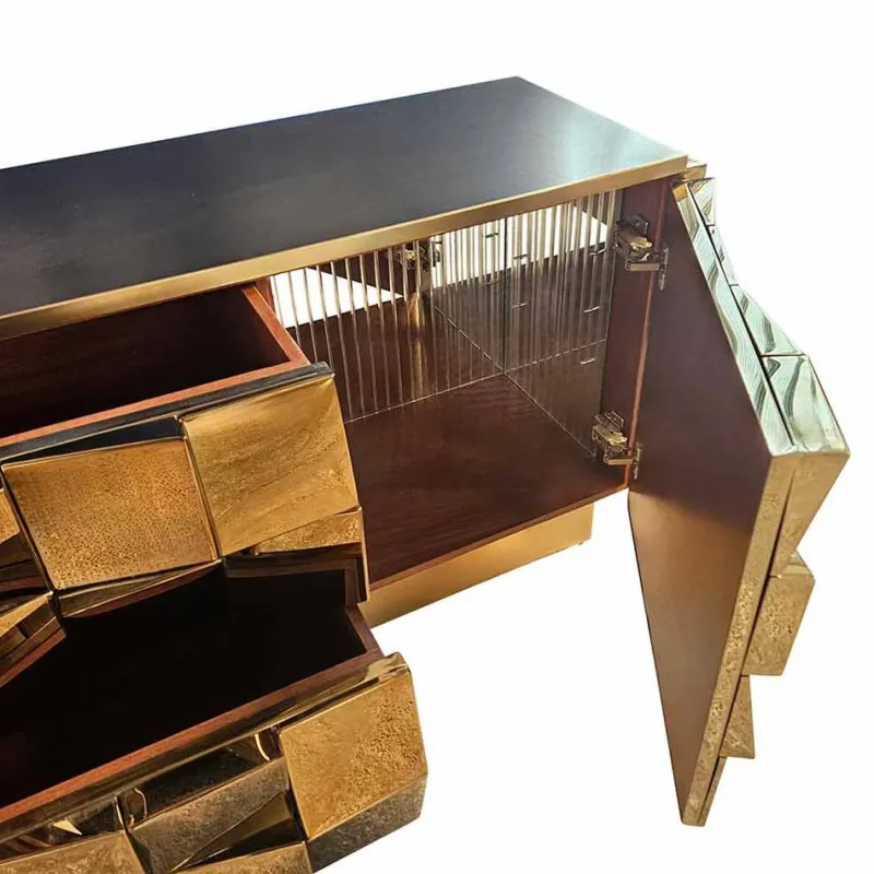 Hot Pamono Vintage Brass Sideboard, 1980s