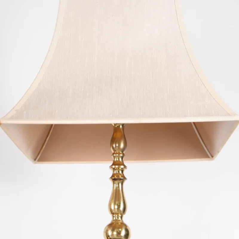 Pamono Vintage Brass Table Lamps, 1970s, Set of 2> Table Lamps