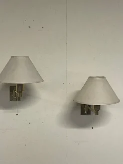Pamono Vintage Brass Wall Lamps, 1970s, Set of 2><noscript><img width=