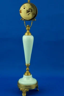 Pamono Vintage Bronze and Porcelain Clock by ACF Sevrès, 1940s><noscript><img width=