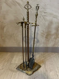 Pamono Vintage Bronze Chimney Servant> Fireplaces And Mantels