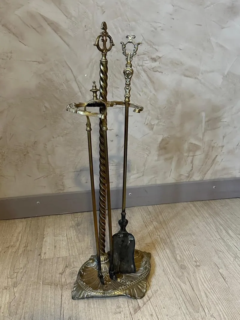 Pamono Vintage Bronze Chimney Servant> Fireplaces And Mantels