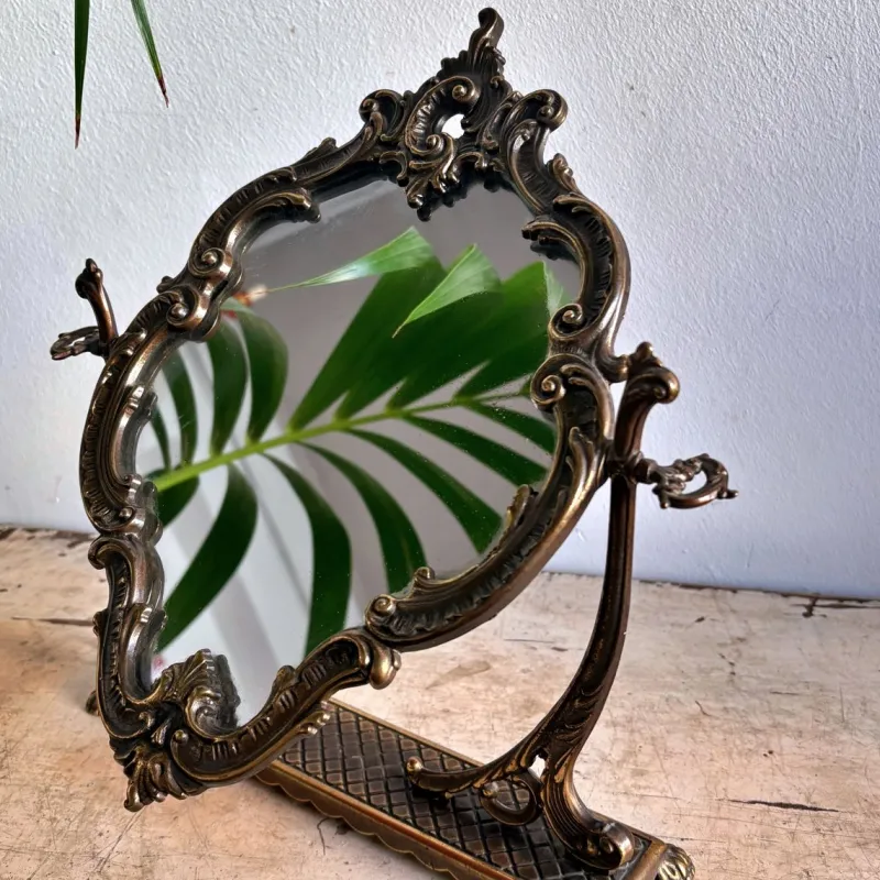 Sale Pamono Vintage Bronze Tilting Mirror, 1950s