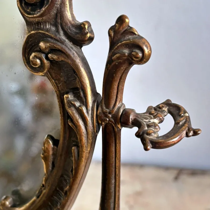 Sale Pamono Vintage Bronze Tilting Mirror, 1950s