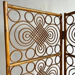 Pamono Vintage Brown Bamboo Screen><noscript><img width=