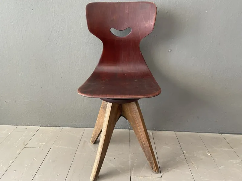 Pamono Vintage Brown High Children's Chair, 1950s> Children's Chairs
