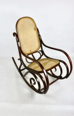 Pamono Vintage Brown Rocking Chair by Michael Thonet> Rocking Chairs