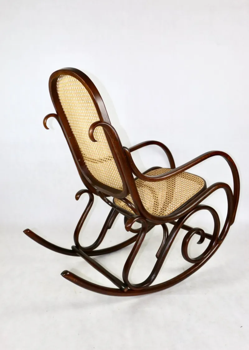 Pamono Vintage Brown Rocking Chair by Michael Thonet> Rocking Chairs