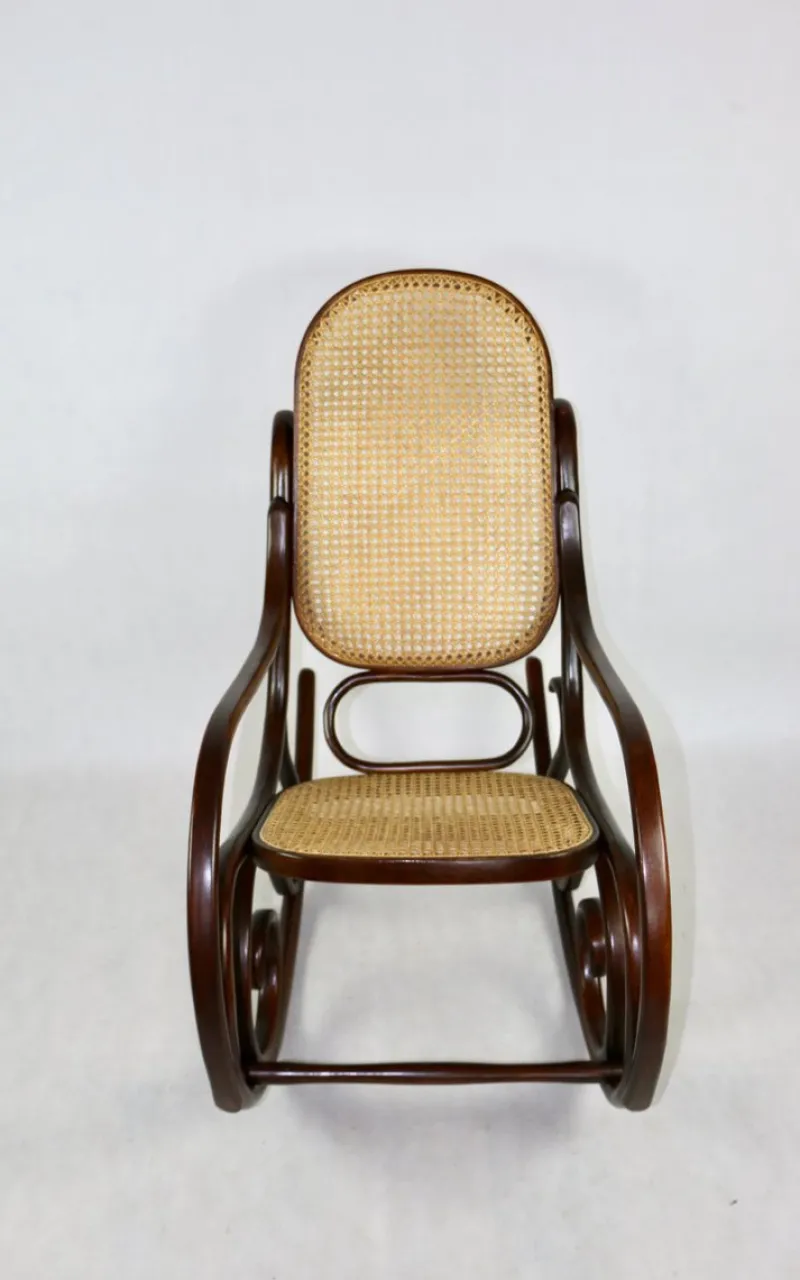 Pamono Vintage Brown Rocking Chair by Michael Thonet> Rocking Chairs