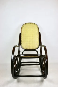 Pamono Vintage Brown Rocking Chair attributed to Michael Thonet> Rocking Chairs