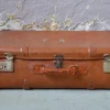 Pamono Vintage Brown Suitcase, 1950s> Trunks Crates & Baskets